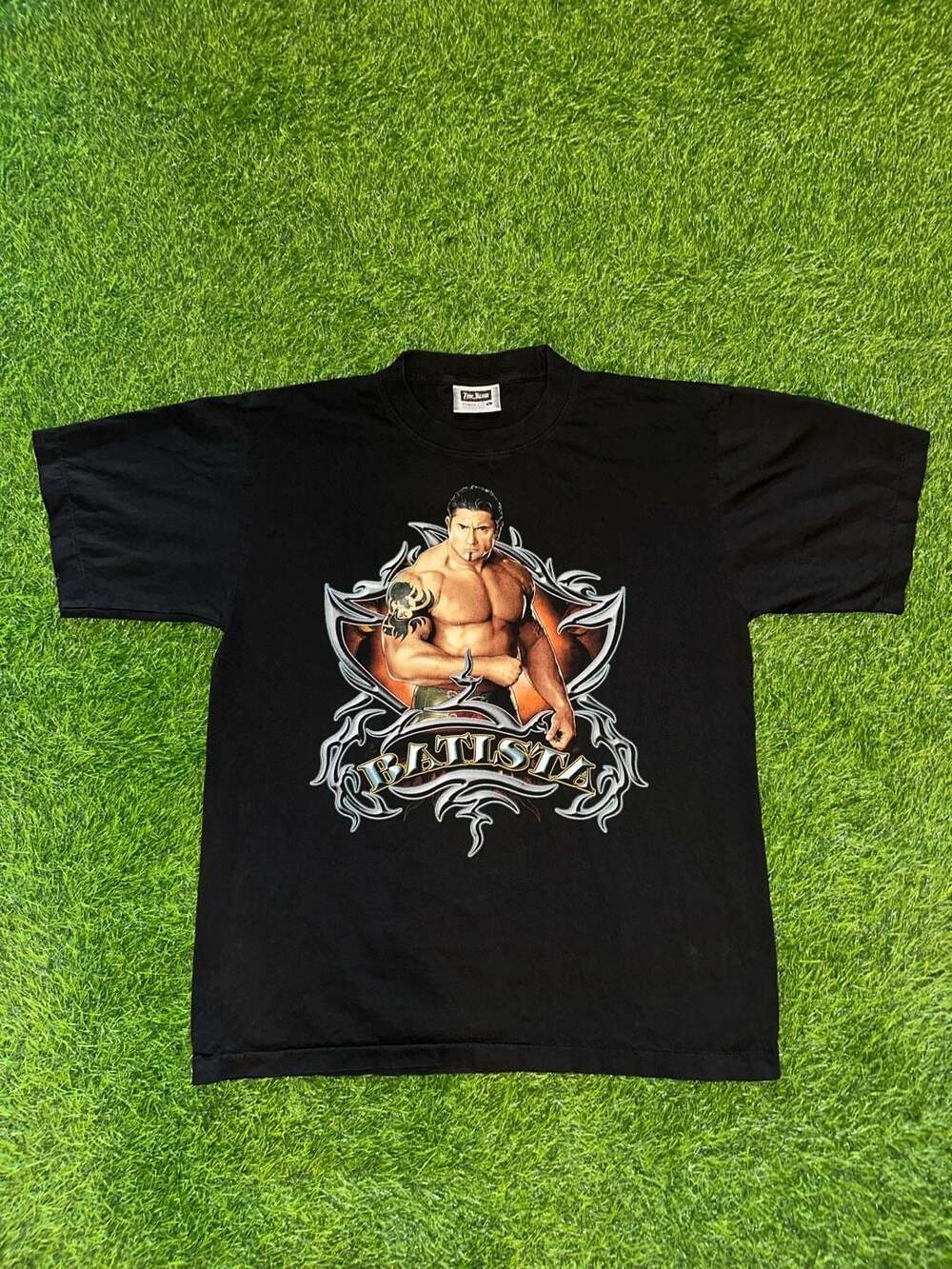 Vintage WWE Batista The Animal Wrestling T-Shirt Black Size L